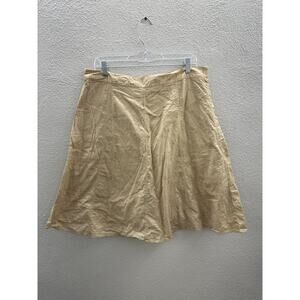 Womens Classic Elements Skirt Size 14 Tan Embroidered Floral